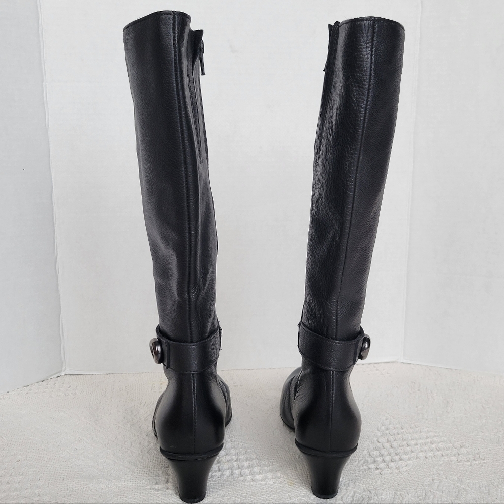 La Canadienne, Leather Zip-Up Knee High Small Heeled, Waterproof, Black Boot - Picture 4 of 13